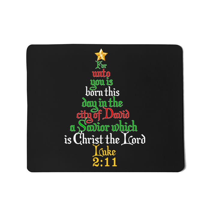  Born A Savior Christmas Christ The Lord Bible Verse Mousepad