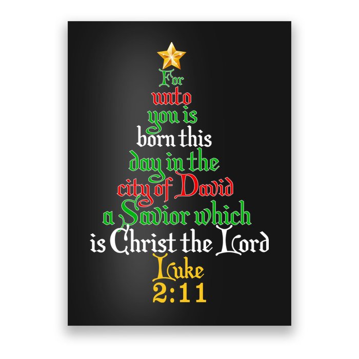  Born A Savior Christmas Christ The Lord Bible Verse Poster