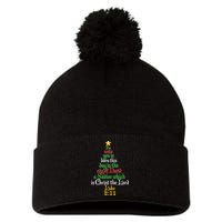  Born A Savior Christmas Christ The Lord Bible Verse Pom Pom 12in Knit Beanie