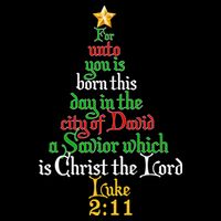  Born A Savior Christmas Christ The Lord Bible Verse Tank Top