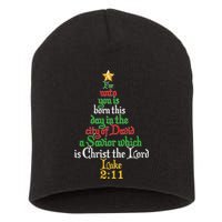  Born A Savior Christmas Christ The Lord Bible Verse Short Acrylic Beanie