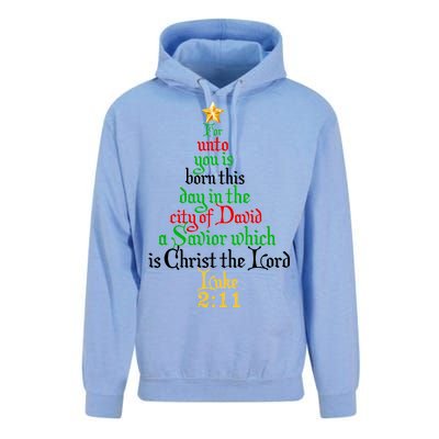  Born A Savior Christmas Christ The Lord Bible Verse Unisex Surf Hoodie