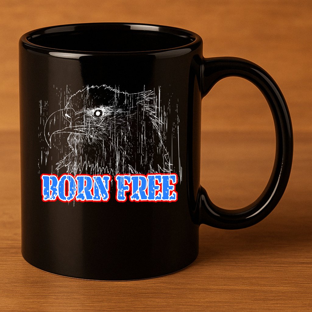Born Free Eagle 11oz C Handle Ceramic Mug