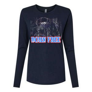 Born Free Eagle Womens Cotton Relaxed Long Sleeve T-Shirt