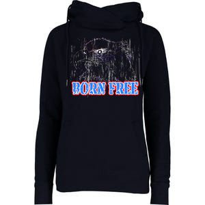 Born Free Eagle Womens Funnel Neck Pullover Hood