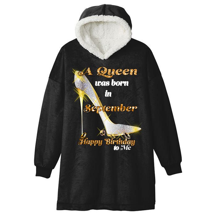 Born In August Birthday Queen Hooded Wearable Blanket