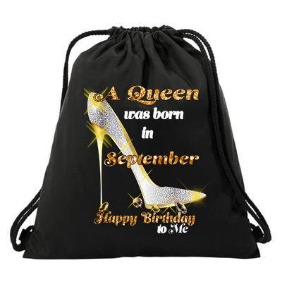Born In August Birthday Queen Drawstring Bag