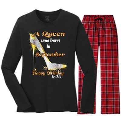 Born In August Birthday Queen Women's Long Sleeve Flannel Pajama Set 