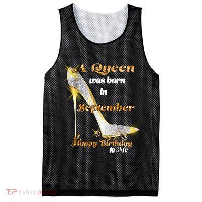 Born In August Birthday Queen Mesh Reversible Basketball Jersey Tank