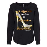 Born In August Birthday Queen Womens California Wash Sweatshirt