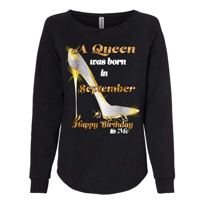 Born In August Birthday Queen Womens California Wash Sweatshirt