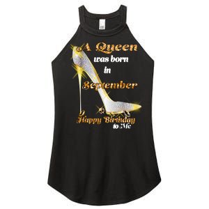 Born In August Birthday Queen Women's Perfect Tri Rocker Tank