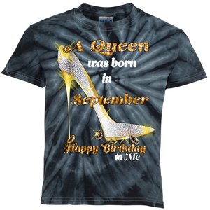 Born In August Birthday Queen Kids Tie-Dye T-Shirt