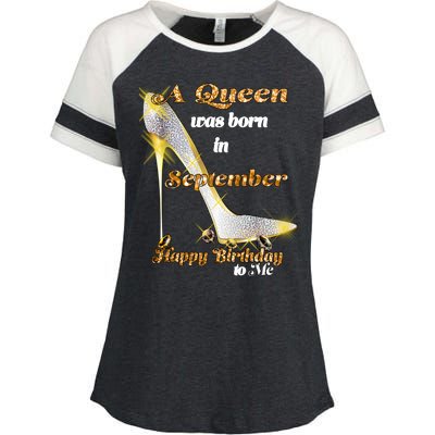 Born In August Birthday Queen Enza Ladies Jersey Colorblock Tee