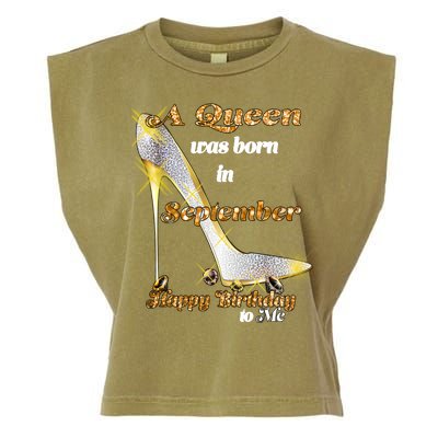 Born In August Birthday Queen Garment-Dyed Women's Muscle Tee