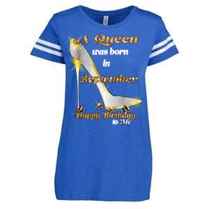 Born In August Birthday Queen Enza Ladies Jersey Football T-Shirt