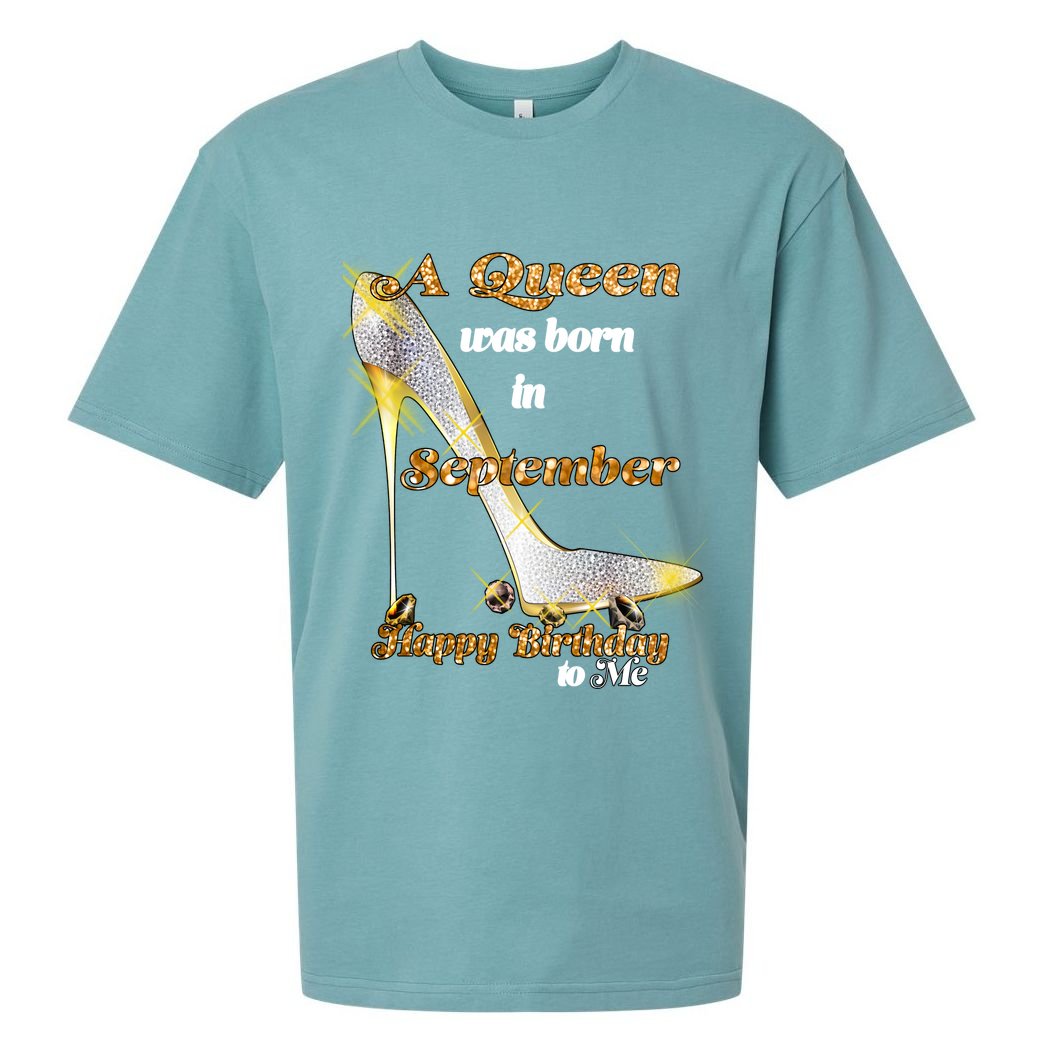Born In August Birthday Queen Sueded Cloud Jersey T-Shirt
