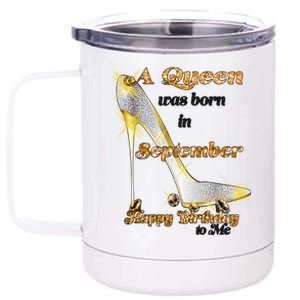 Born In August Birthday Queen 12 oz Stainless Steel Tumbler Cup