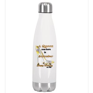 Born In August Birthday Queen Stainless Steel Insulated Water Bottle