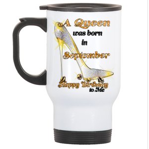 Born In August Birthday Queen Stainless Steel Travel Mug