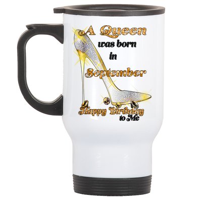 Born In August Birthday Queen Stainless Steel Travel Mug