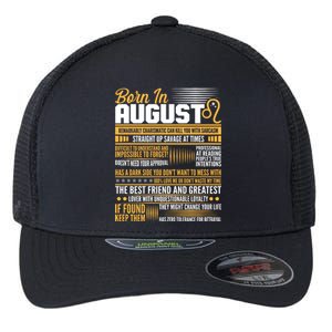 Born In August Leo Birthday Zodiac Flexfit Unipanel Trucker Cap