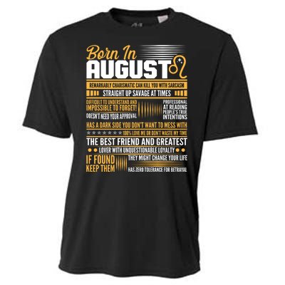 Born In August Leo Birthday Zodiac Cooling Performance Crew T-Shirt