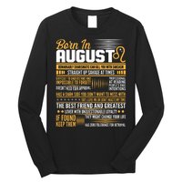 Born In August Leo Birthday Zodiac Long Sleeve Shirt