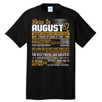 Born In August Leo Birthday Zodiac Tall T-Shirt