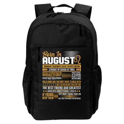 Born In August Leo Birthday Zodiac Daily Commute Backpack