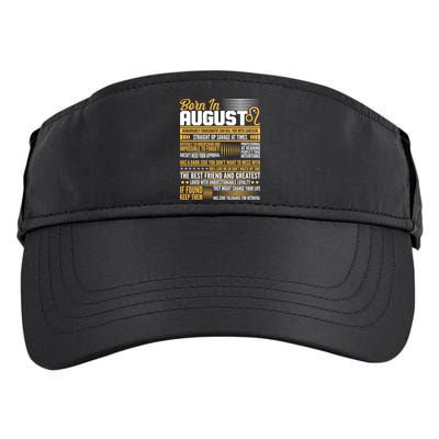 Born In August Leo Birthday Zodiac Adult Drive Performance Visor