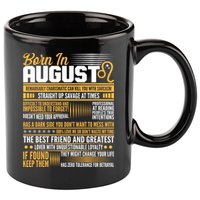 Born In August Leo Birthday Zodiac 11oz C Handle Ceramic Mug