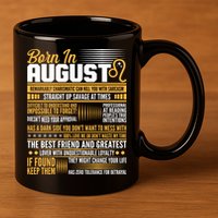 Born In August Leo Birthday Zodiac 11oz C Handle Ceramic Mug