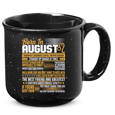 Born In August Leo Birthday Zodiac 15oz Campfire Ceramic Mug