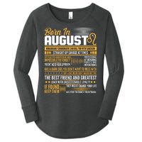 Born In August Leo Birthday Zodiac Women's Perfect Tri Tunic Long Sleeve Shirt