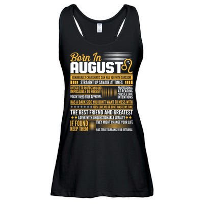 Born In August Leo Birthday Zodiac Ladies Essential Flowy Tank