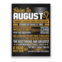 Born In August Leo Birthday Zodiac Poster