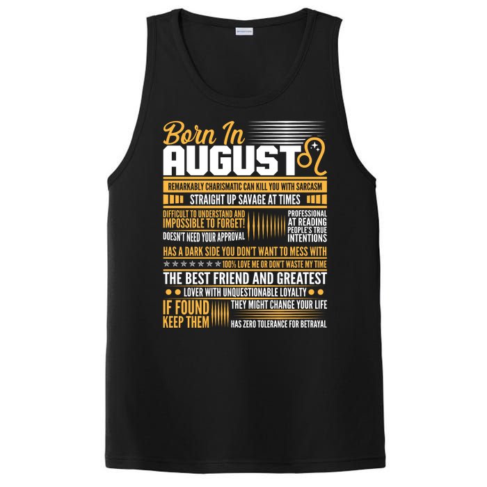 Born In August Leo Birthday Zodiac PosiCharge Competitor Tank