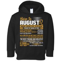 Born In August Leo Birthday Zodiac Toddler Hoodie