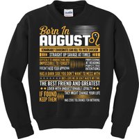 Born In August Leo Birthday Zodiac Kids Sweatshirt