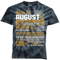 Born In August Leo Birthday Zodiac Kids Tie-Dye T-Shirt