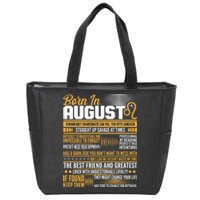 Born In August Leo Birthday Zodiac Zip Tote Bag