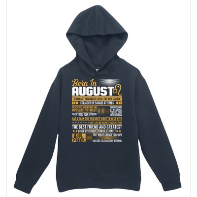 Born In August Leo Birthday Zodiac Urban Pullover Hoodie