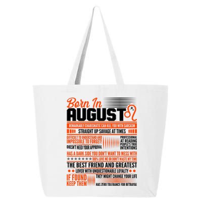 Born In August Leo Birthday Zodiac 25L Jumbo Tote