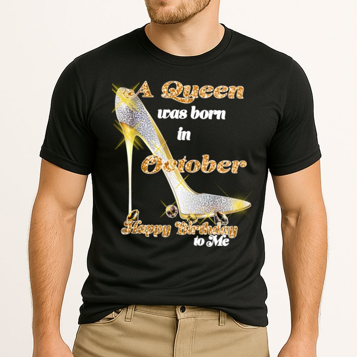 Born In October Birthday Queen Cooling Performance Crew T-Shirt