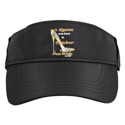 Born In October Birthday Queen Adult Drive Performance Visor