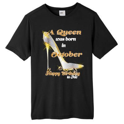 Born In October Birthday Queen Tall Fusion ChromaSoft Performance T-Shirt