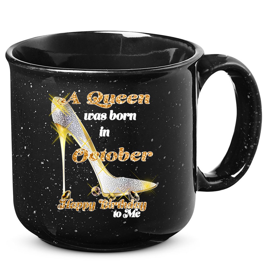 Born In October Birthday Queen 15oz Campfire Ceramic Mug