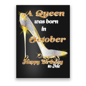 Born In October Birthday Queen Poster