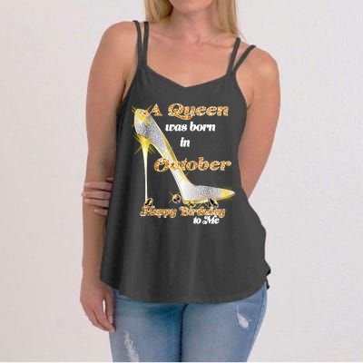 Born In October Birthday Queen Women's Strappy Tank